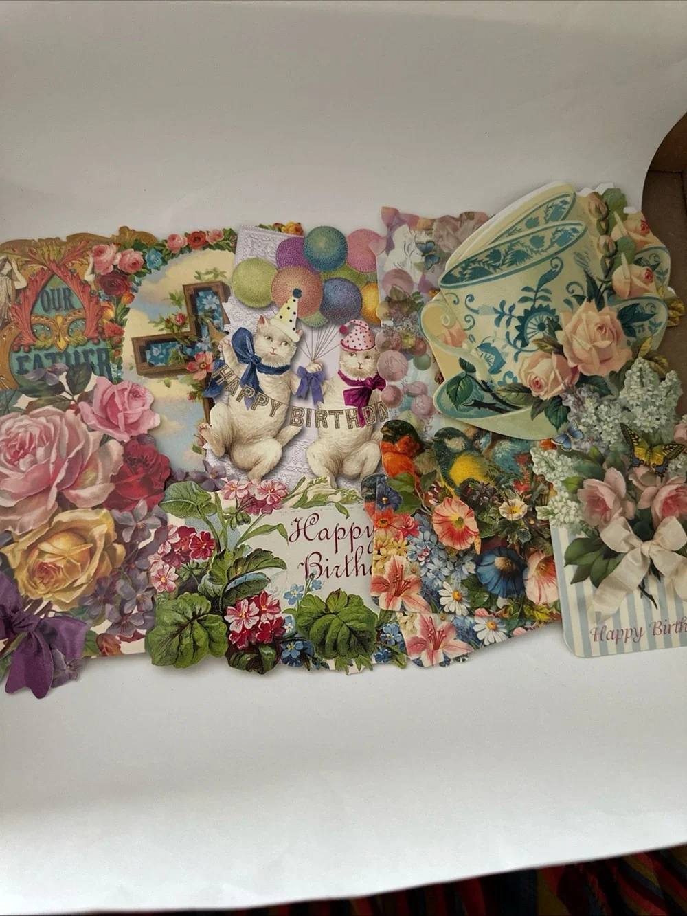 BOX Punch Studio lot OF 128 Victorian Style Die-Cut Mini Note Card's